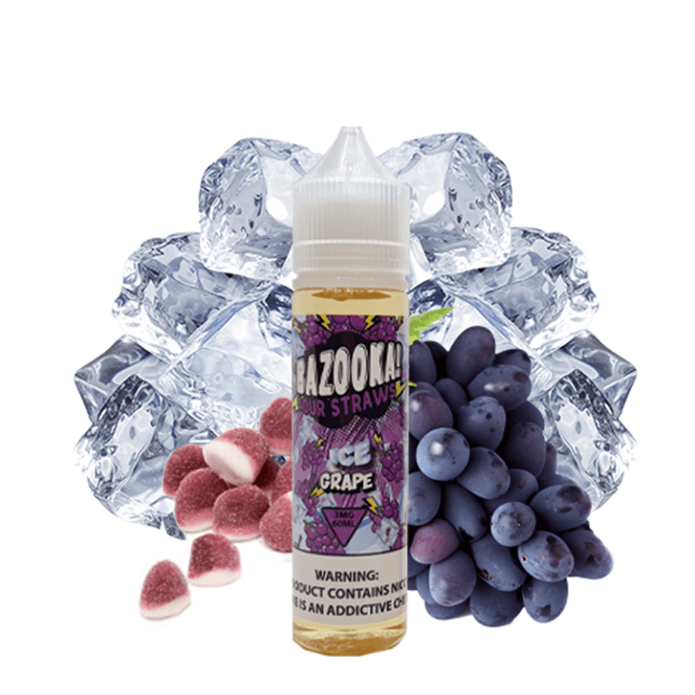 جویس بازوکا انگور خنک Bazooka Grpae Ice (60ml) 2 BAZOOKA GRAPE ICE 60ml vaperaegan 1 768x768 1