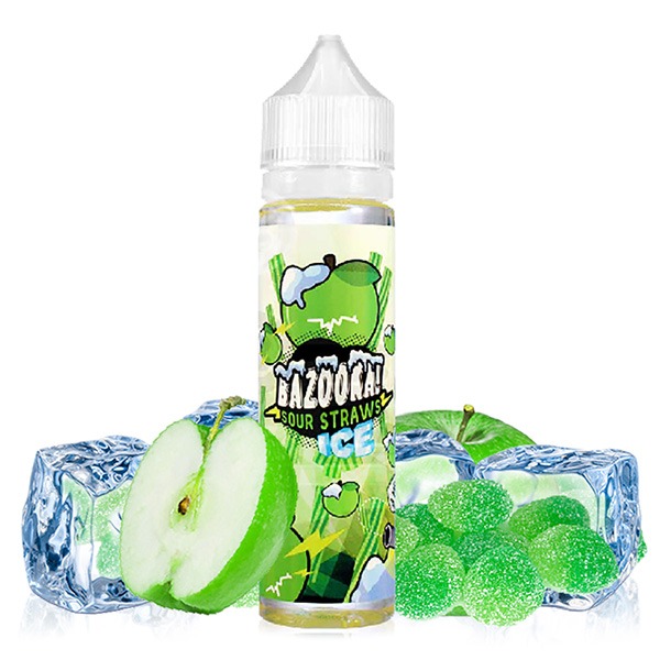 جویس بازوکا سیب سبز خنک Bazooka Green Apple Ice 1 Green Apple Sour Ice by Bazooka
