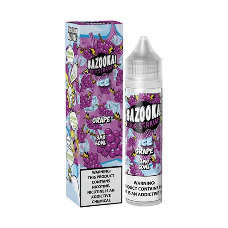 جویس بازوکا انگور خنک Bazooka Grpae Ice (60ml) 1 bazooka grape ice pack box 3mg 60ml vaperegan 768x768 1