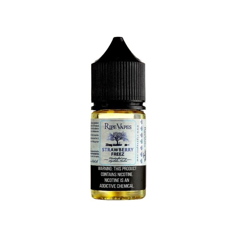 سالت نیکونیتن رایپ ویپز توت فرنگی یخ RIPE VAPES STRAWBERRY FREEZ 2 ripe vapes strawberry freez 30ml nic salt juice p8336 21272 image 768x768 2